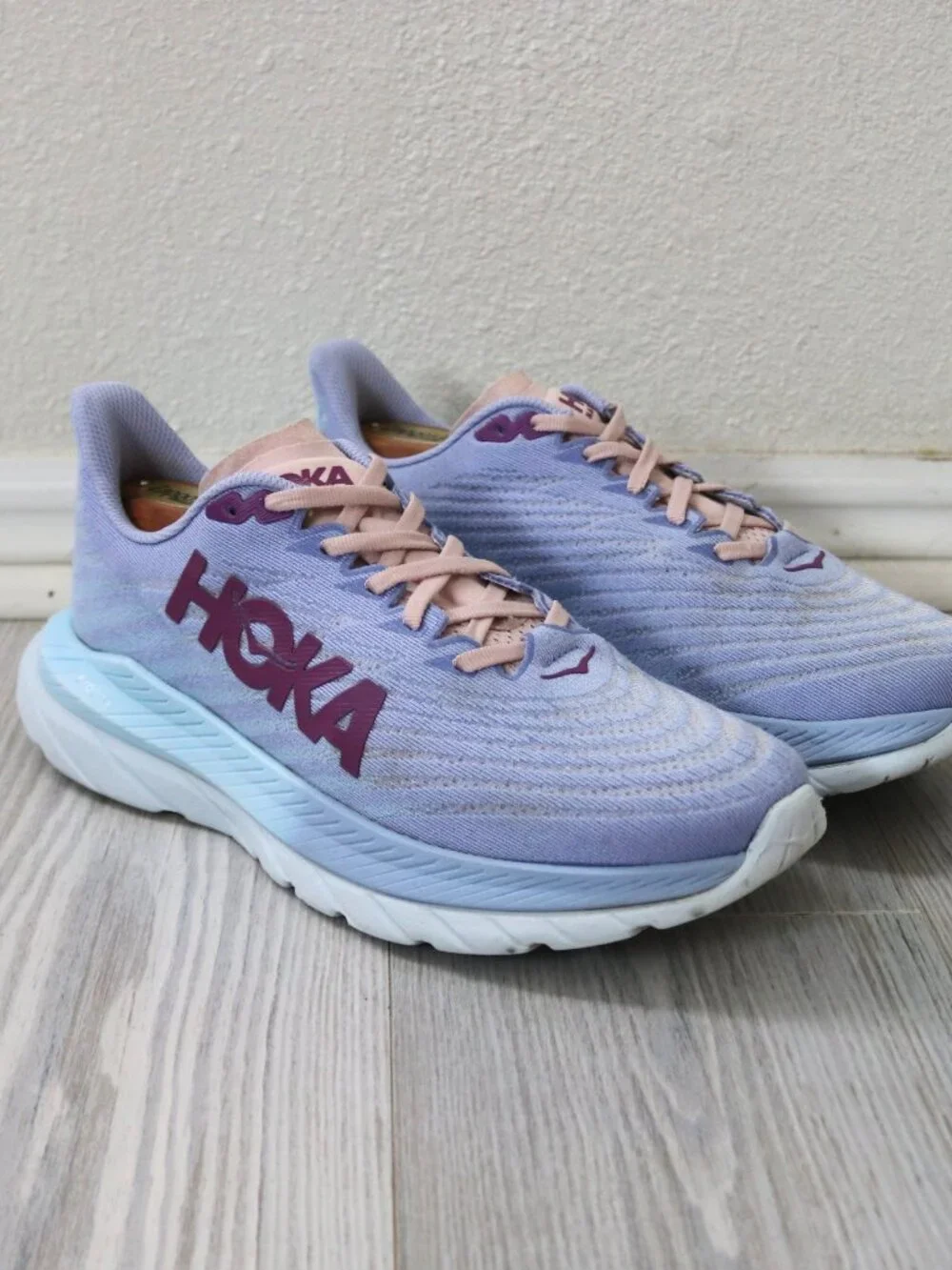 Hoka One One Mach 5 Running Shoes Women's Lavender 1127894 BLSSN Sneaker Size 9B